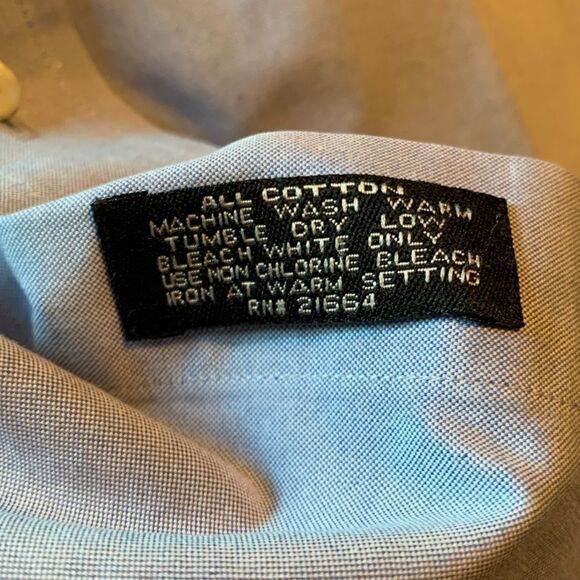 3 for $30!‎ Jos A Banks blue 100% cotton button down shirt - Picture 4 of 12